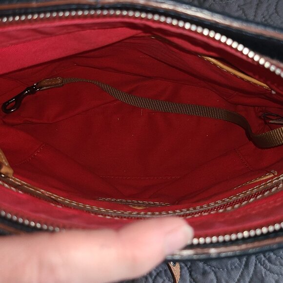 Dooney & Bourke Leather Crossbody Bag Navy blue.. - Picture 9 of 12